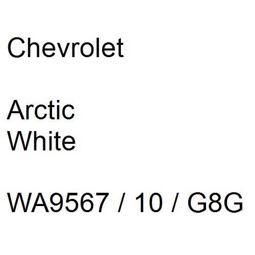 Chevrolet, Arctic White, WA9567 / 10 / G8G.